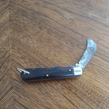 OLD Colonial Pocket Knife HOOKBILL HAWKBILL PRUNER knives Red Black Handle - £7.57 GBP