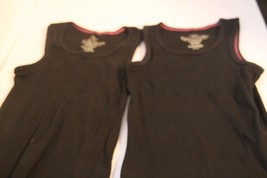 Lot of 2 Faded Glory Girls Black Ribbed Solid Tank Top Shirt Size Small ... - $14.01