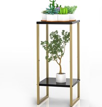 Plant Stand Table Furniture Side End Accent Modern Nightstand Shelf Blac... - $33.85