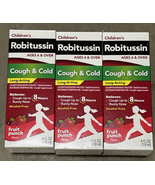 3x Robitussin Cough and Cold Medicine for Kids, Fruit Punch Flavor 4 Fl Oz - $310.28 MXN