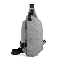 Mihaivina Men Oxford Chest Pack Fashion Shoulder Handbag USB Charge Casual Gray  - £69.91 GBP