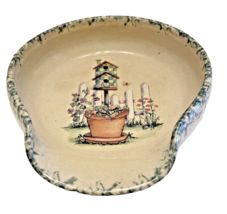 Spoon Rest Marshall Pottery Marshall Texas TX Bird House Fence Stamped on Bottom - £18.27 GBP