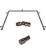 Bay Window Curtain Rods, HOTOZON 7/8 Inch Heavy Duty Curtain Rods for Ba... - $19.80