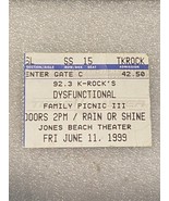 Concert Ticket Stub NY K-Rock&#39;s Dysfunctional Family Picnic III Pre-Owne... - $223.01 MXN