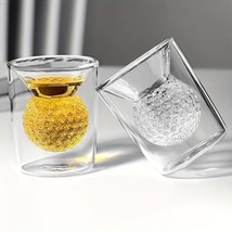 Creative Golf Ball Double-Walled Glass 50ml  Unique Whisky, Beer, Milk,... - $69.00
