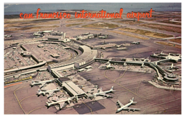Aerial View San Francisco International Airport Airplane Postcard Posted... - £6.22 GBP
