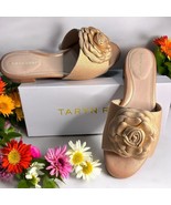 Taryn Rose Violet Floral Sandal Slides Metallic Rose Gold Size 6B Leathe... - $783.28 MXN