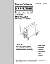 Craftsman 117.205710 Mig Welder Owners Instruction Manual - £15.20 GBP