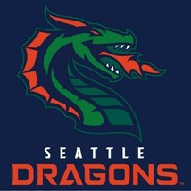 XFL Seattle Dragons Mens Embroidered Full Zip Fleece Jacket XS-6XL Seaha... - $41.79+