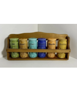Vintage Tiki Spice Rack Westwood Tiki Japan set of 6 spice jars and rack - $55.00