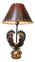 Western Bald Eagle Perching On Crossed Pistols Lone Star Bullets Table Lamp - $69.95