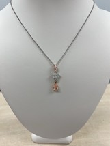 Pear Brilliant Cut Lab Grown Diamond Bridal 0.80 TCW Drop Pendant 14k Wh... - $2,375.01