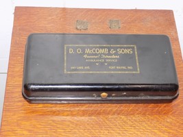 Vintage D. O. McComb &amp; Sons Funeral and Ambulance Metal Cash Box - $54.45