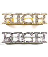 RICH Ring with Crystal Rhinestones 2 to 3 Finger New Back Plate Design - £21.61 GBP