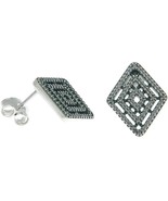 Authentic PANDORA Geometric Lines Stud Earrings CZ 296208CZ, New - $47.49