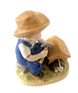 Denim Days Danny Only Homco Figurine Building Doghouse w/ Dog 1985 #1503 - £16.52 GBP