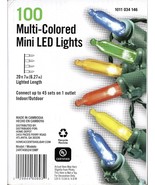 HOME ACCENTS HOLIDAY 1011 034 146 100CT MULTICOLOR MINI LED 20&#39; GREEN ST... - $10.94 CAD