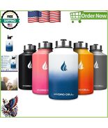 Stylish Navy/White 64oz Stainless Steel Water Bottle - Cold 24hrs, Hot 1... - $1,181.46 MXN