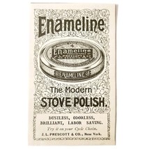 Prescott Enameline Stove Polish 1897 Advertisement Victorian Cleaning AD... - €17,28 EUR