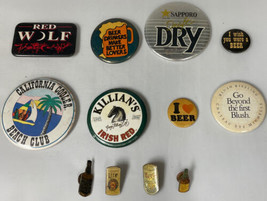 Lot 12 de Collection Vintage Bière Killians Sapporo Miller Lite Etc Pin ... - $47.81