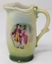 Pitcher Creamer Green Porcelain Victorian French Colonial Slovakia - £15.15 GBP