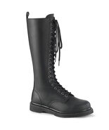 SALE DEMONIA BOLT400/BVL Mens Goth Military Combat Knee High Black Boots 6 - €56,13 EUR
