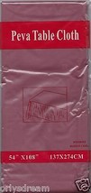 NEW Peva Table Cloth 54&quot; x 108&quot; (137cm x 274cm) - BURGUNDY - £4.86 GBP