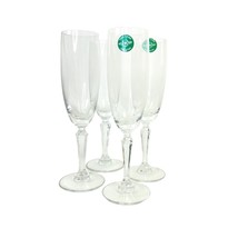 Set Of 4 Lenox Fluted Champagne Glasses Crystal Flute 0106002 - £48.42 GBP