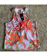 Adidas X Farm Rio Tank Purple Orange And Green Palm Trees Size Small Spl... - $750.02 MXN