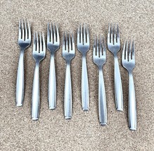 8 Oneida SATIN SHASTA Frosted Hdl w/ Glossy Stainless USA Flatware SALAD... - $46.02 CAD
