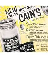 1953 Cain&#39;s New Mayonnaise Salad Dressing Advertisement Condiments DWLL5 - $372.19 MXN