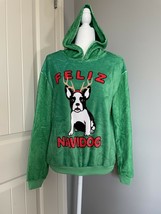 Christmas fuzzy fleece  hoodie, Size Small - £17.48 GBP