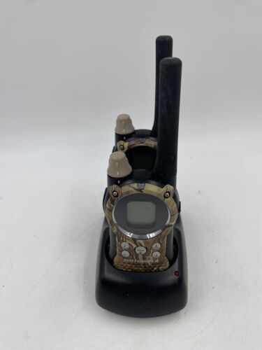 Motorola Talkabout Handheld 2 Way Radios & Charging Base NO POWER CORD FOR BASE - $21.69