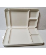 Tupperware Vintage 4 Piece Divided Dinner Lunch Trays Cream 1535-3 9x15   - $24.90