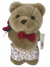 Jerry Elsner Be My Valentine Bear Roses Bow Tie Boxers 9” Plush W Tags - £10.93 GBP