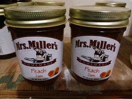 Mrs. Miller&#39;s Homemade Peach Jam 2  9 Oz Jars - £14.20 GBP