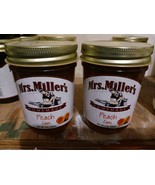 Mrs. Miller&#39;s Homemade Peach Jam 2  9 Oz Jars - £13.31 GBP