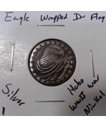 HOBO American Eagle Wrapped In Flag Made From A REAL WWII Silver Nickel ... - €12,91 EUR