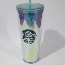 Starbucks Venti Cold Cup Tumbler Iridescent Siren Scales Mermaid Logo 24 Oz - £19.76 GBP
