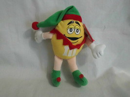 M Ms Yellow Elf Plush Toy Doll Christmas Ornament 6 Inches Tall - £4.69 GBP