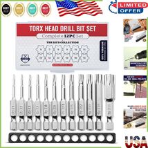 Versatile T6-T55 Torx Security Driver Bits - 12pc S2 Steel Set with Stor... - $26.56 CAD