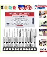 Versatile T6-T55 Torx Security Driver Bits - 12pc S2 Steel Set with Stor... - $350.61 MXN