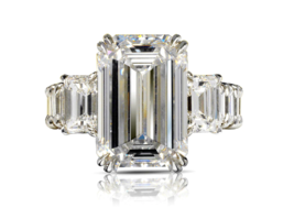 Huge 14CT 15*10mm Emerald Cut Simulated Diamond Engagement Ring White GoldFN - £120.69 GBP