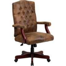 Bomber Brown Classic Executive Swivel Office Chair with Arms - $455.99