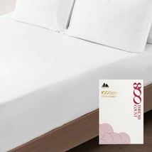 100% Egyptian Cotton Sateen Weave 800 Thread Count Queen Fitted Sheet With Elast - £48.75 GBP