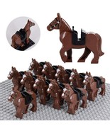 10pcs LOTR Cavalry War Battle Horses Custom Minifigure Building Block To... - $23.89