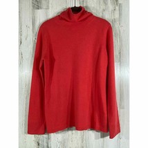 Peck &amp; Peck Cashmere Sweater Dark Coral Pink Mock Neck Size Medium - £18.08 GBP