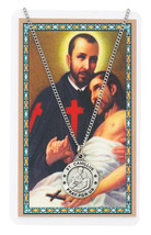 St. Camillus Necklace with a Laminated Prayer Card Plus Two Free Prayer Cards - £15.22 GBP