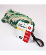 New Lead Rope  10 Foot Cotton With Brass Plated Bolt Snap Multi-Color Green - £9.33 GBP