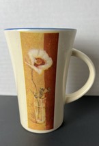 Mulberry Home Collection 5&quot; T Ceramic Coffee Cup Mug Orchid Flower Genmert 2006 - £10.74 GBP